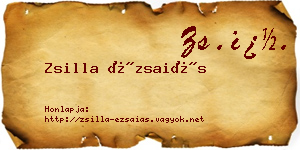Zsilla Ézsaiás névjegykártya